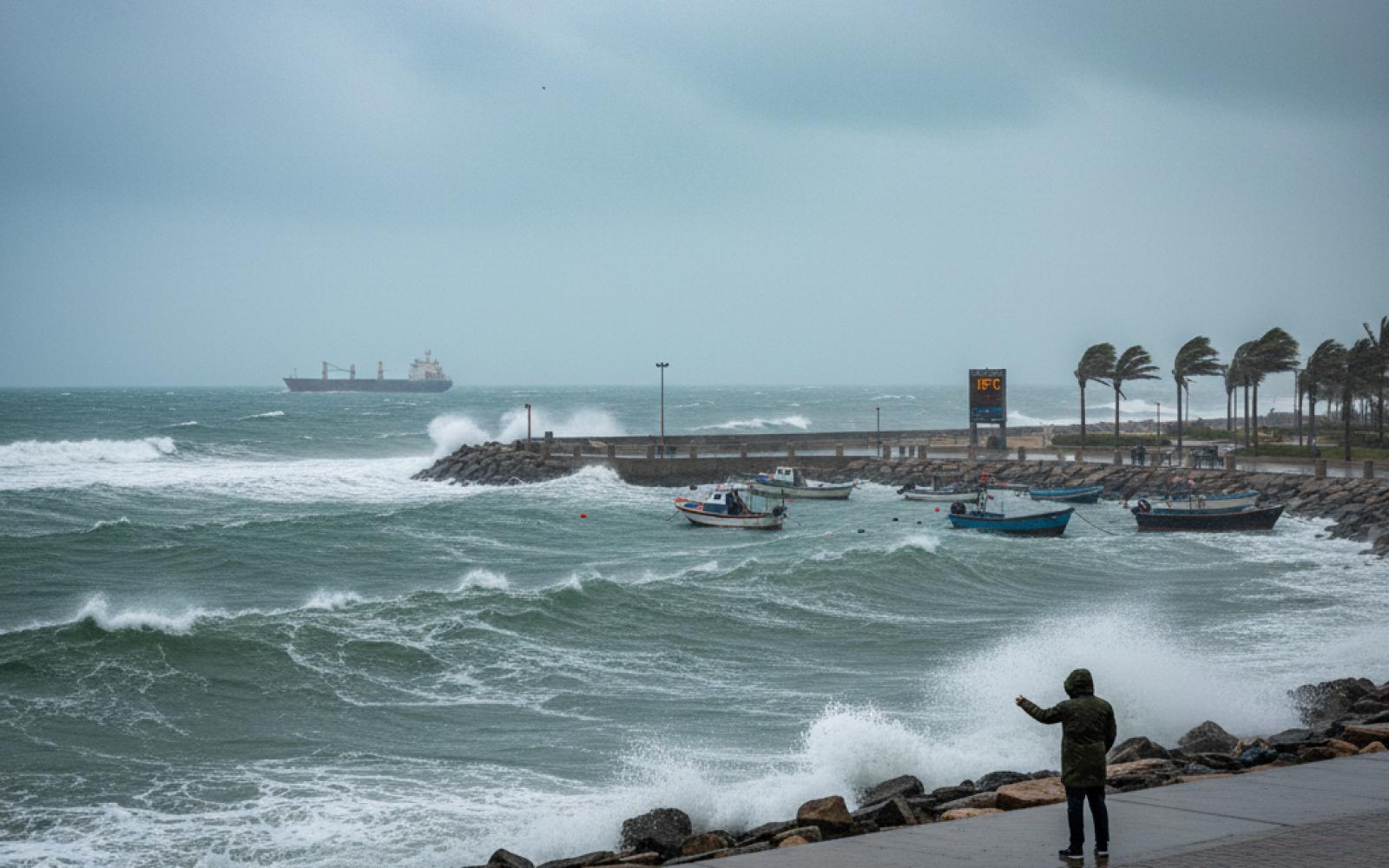 قطر تشهد انخفاضاً ملحوظاً في درجات الحرارة وتحذيرات بحرية من رياح قوية وأمواج عالية