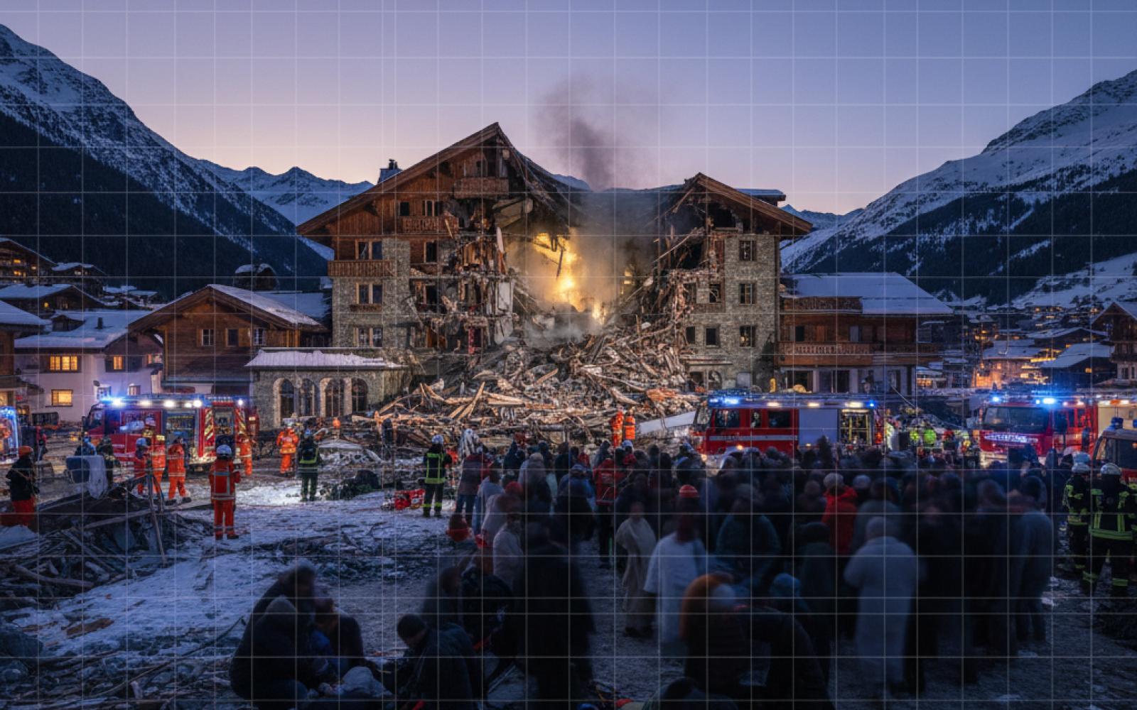 مأساة رأس السنة بسويسرا: 40 قتيلاً ومئة جريح بانفجار وحريق في منتجع جبلي