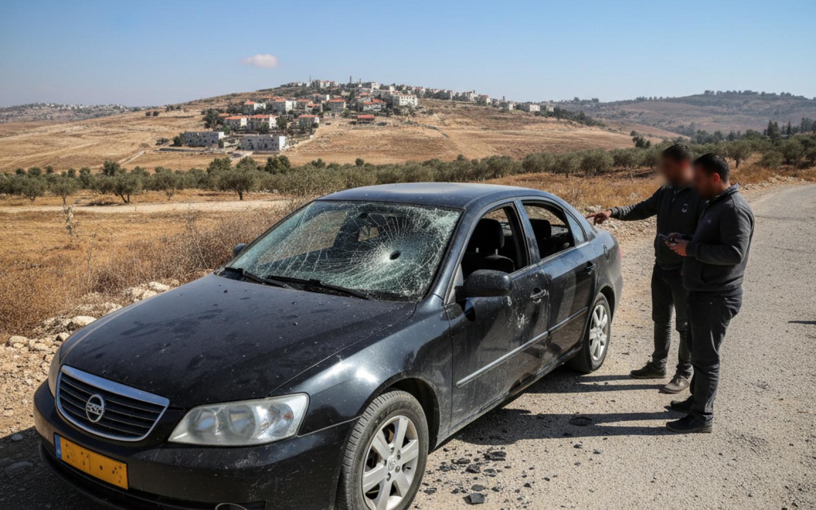 تصاعد اعتداءات المستوطنين: إطلاق نار على مركبة فلسطينية شرق بيت لحم يحطم زجاجها