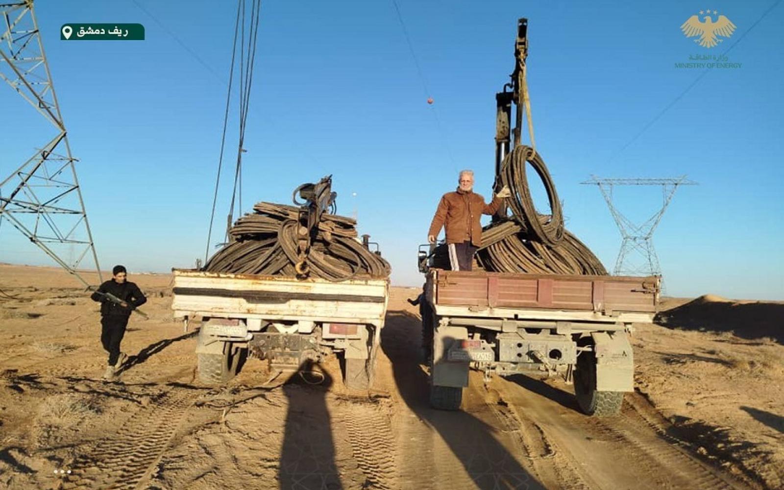 عملية أمنية ناجحة تحبط سرقة كابلات التوتر العالي وتؤمن إمدادات دمشق الكهربائية