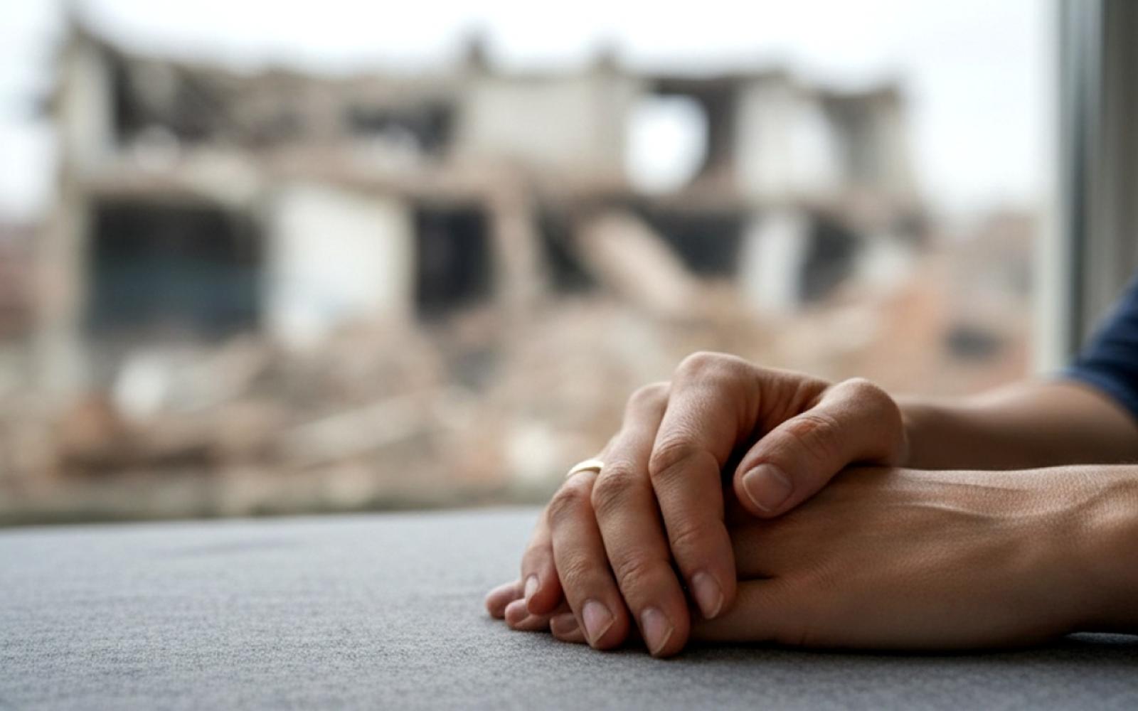 في غزة المنكوبة: زوجة "أبو عبيدة" تواجه النزوح والشوق بصورة حبيبها