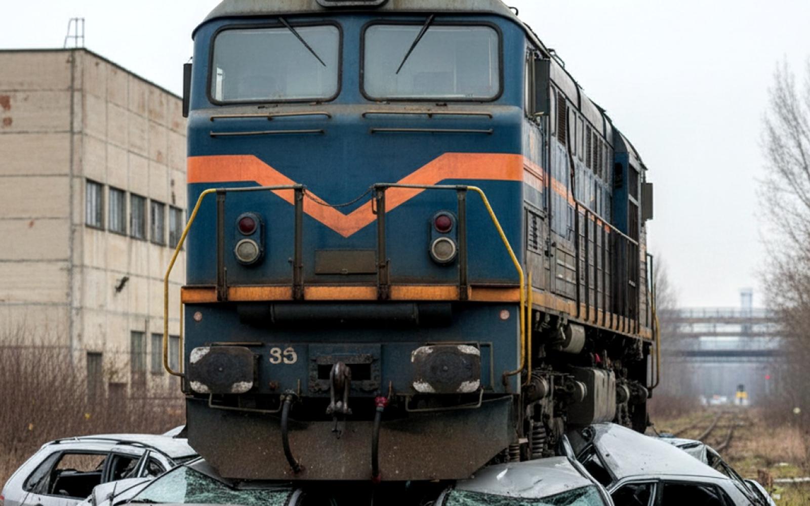 قاطرة تدهس سيارات في القاهرة: حادث مروع يثير الذعر ويخلف إصابات بمنطقة صناعية