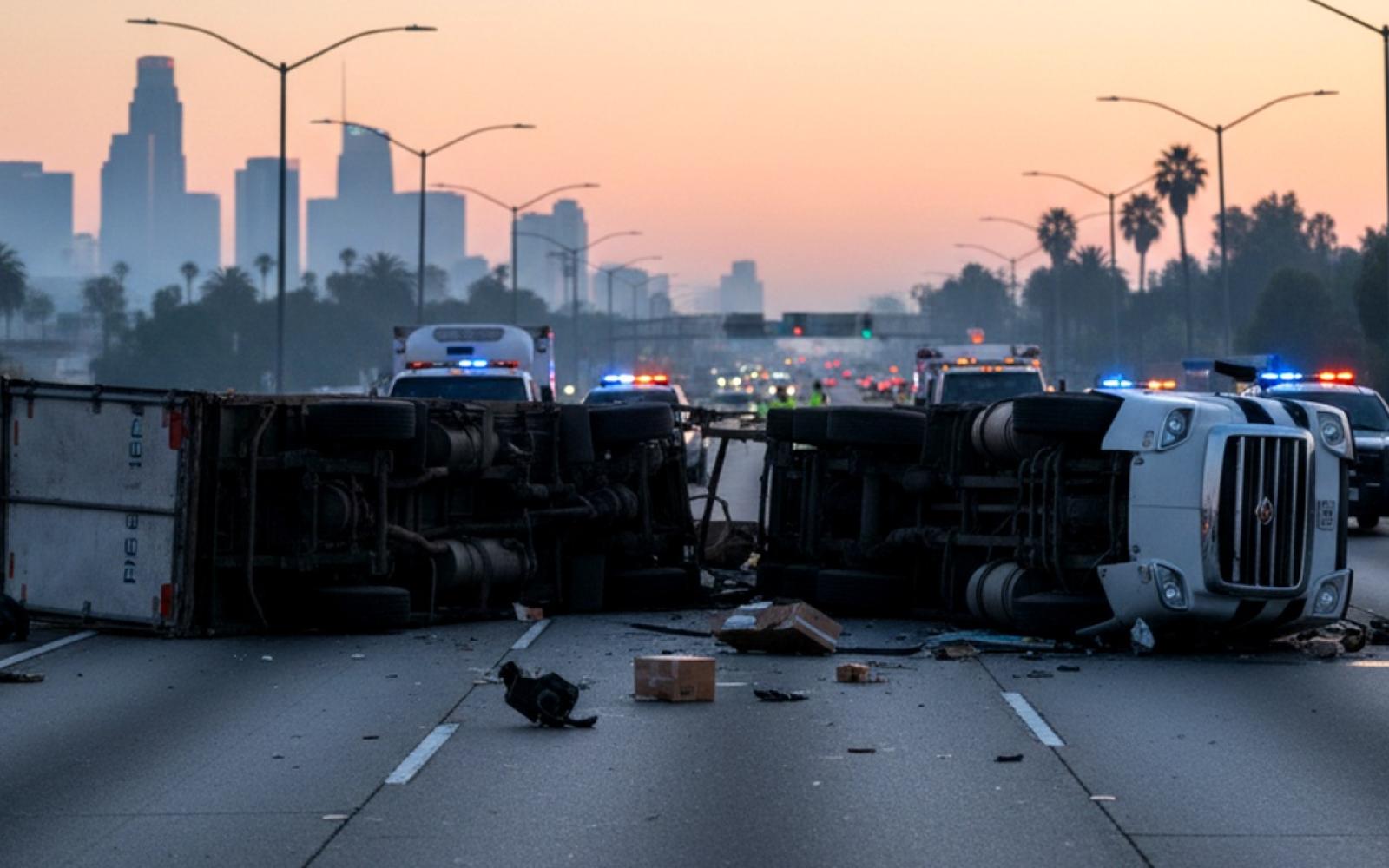 إصابات في لوس أنجلوس بعد دهس شاحنة لمتظاهرين متضامنين مع احتجاجات إيران